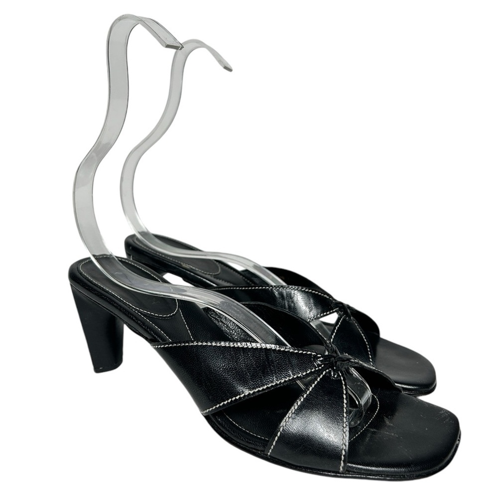 Cole Haan Women's Black Open Toe sandals Pumps Size 7.5AA narrow Black Sandals